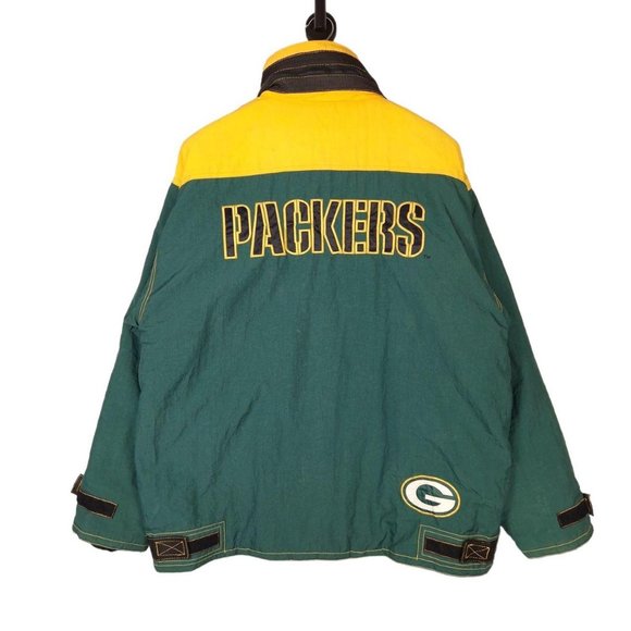 90's Champion NBA Green Bay Packers Fleece Lined Jacket Size Large - Picture 2 of 6